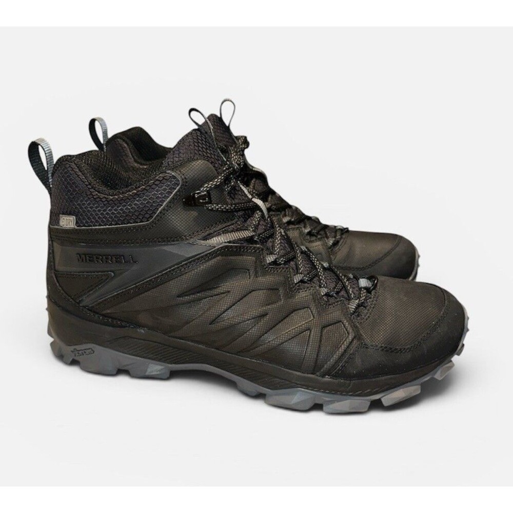 Merrell Thermo Freeze Mid Cut Hiking Boots Mens Sz 12 Waterproof Insulated Black